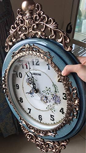 SHISEDECO 29.5" Large Vintage Antique Grandfather Pendulum Wall Clock, Blue - Image 4