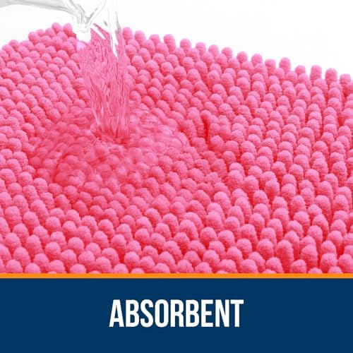 OLANLY Toilet Rugs U-Shaped 24x20, Soft Absorbent Chenille Contour Rugs - Image 4