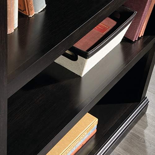 Sauder 3 Tier Book Shelf Wooden Bookcase Multipurpose Bookshelf for Home Office, Living Room, in Estate Black - Image 4