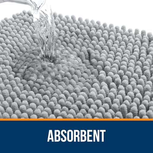 OLANLY Bathroom Rugs 34x21, Extra Soft Absorbent Chenille Bath Rugs - Image 4