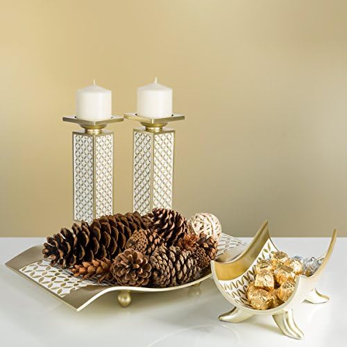 Creative Scents Schonwerk Diamond Lattice Decorative Table Decorations, Centerpieces for Dining/Living Room Table Decor Dish - Coffee Table Decor Best Wedding/Birthday Gift - Image 2