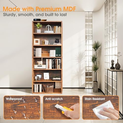 Sweetcrispy Tall Bookshelf, Book Shelf, Storage Organizer - Image 5
