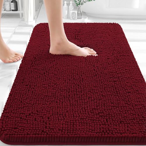 OLANLY Bathroom Rugs 30x20, Extra Soft Absorbent Chenille Bath Rugs by OLANLY