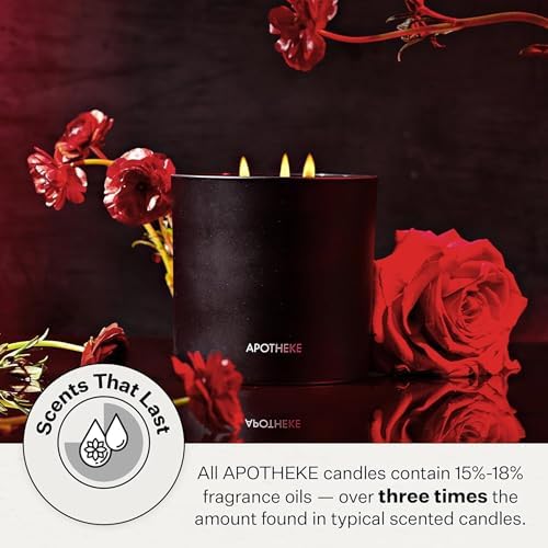 Apotheke Signature Scented Candles for Home, Charcoal Rouge - 10.5 Oz - Image 6