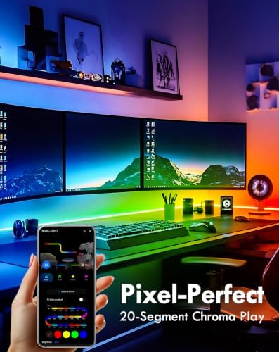 Shine Decor COB RGB+IC LED Neon Rope Light, 24V Color Changing Rope Light Compatible with Alexa, Google Assistant, Waterproof Neon Light Strip with Remote for Bedroom Gaming Room Party, 13x6mm, 32.8FT - Image 2