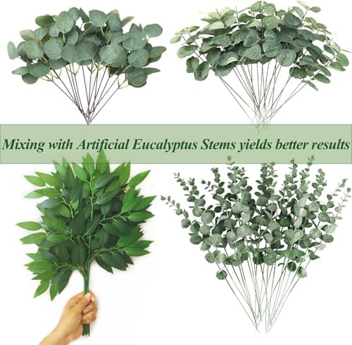 40Pcs Italian Ruscus Greenery Stems 18" Artificial Silk Greenery Leaves for DIY Bouquet Filler Table Centerpieces Home Indoor Decor - Image 3