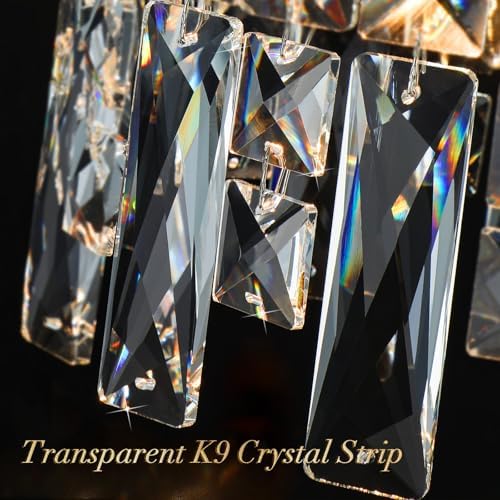18" 6-Light Modern Round Crystal Chandeliers for Dining Room,Chrome - Image 4