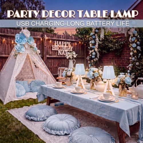 Wedding Cordless Table Lamp Rechargeable, Blue, 4 Pack - Image 3