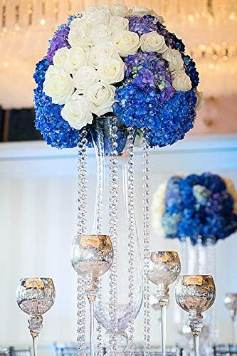 WGV Trumpet Glass Vase, Open Width 7", Height 35", (Multiple Sizes Choices) Clear Tall Floral Planter Centerpiece, Wedding Event Home Decor, 1 Piece (VTR0535) - Image 5