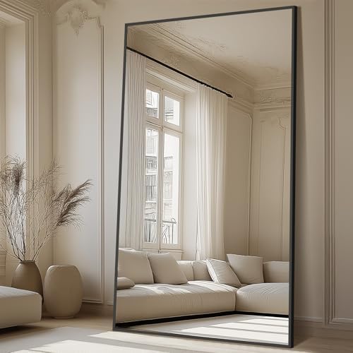 MELOMOIR 82"x44" Oversized Mirror Full Length, Floor Mirror for Gym, Black by MELOMOIR