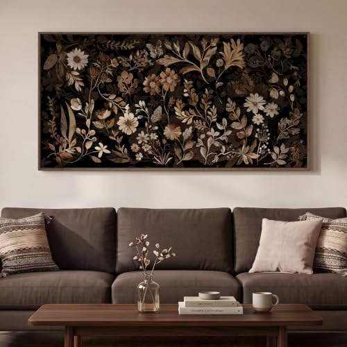 Extra Large Framed Vintage Botanical Wall Art for Living Room, 60x30 Inch by MXART
