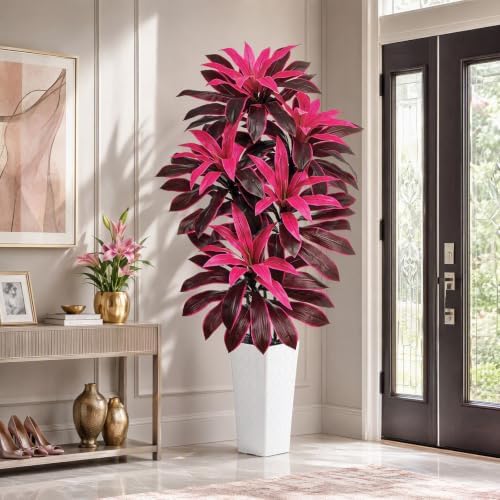 Artificial Purple Dracaena Tree 6FT, Tall Fake Plants Indoor - Image 4