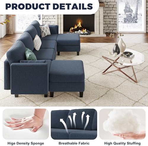Modular Sectional Sofa 6 Seaters Modular Sleeper Sofa Couch - Image 6