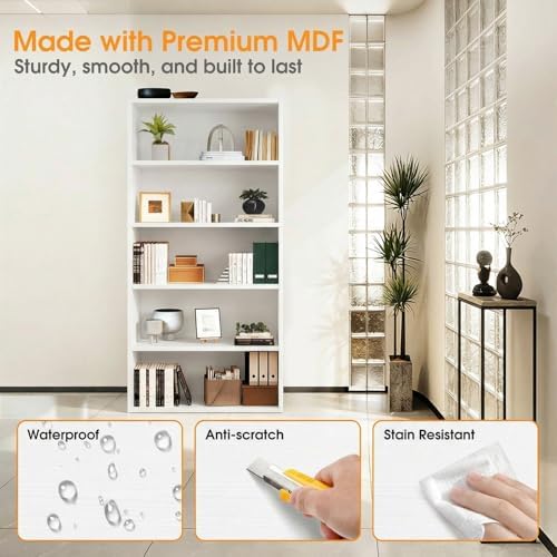 Sweetcrispy Tall Bookshelf, Book Shelf, Storage Organizer - Image 5