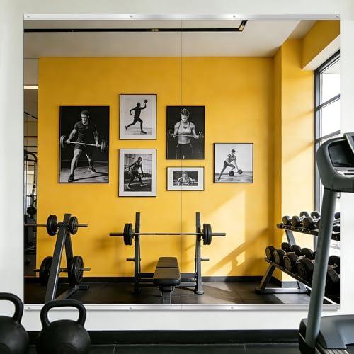 Home Gym Mirror for Wall, 54"x30"x2PCS, Workout Mirrors for Home Gym by Unknown