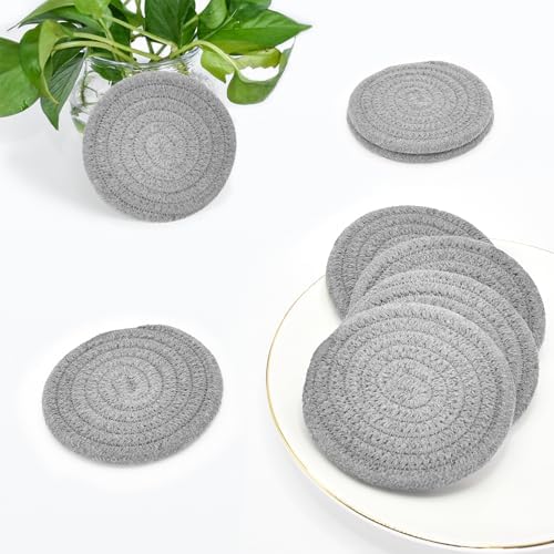 Woven Drink Coasters with Holder, Coasters for Drinks Set of 10 - Image 6