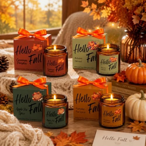 MTLEE 12 Pcs Fall Scented Candles for Home Candle Gifts for Women Men - Image 3