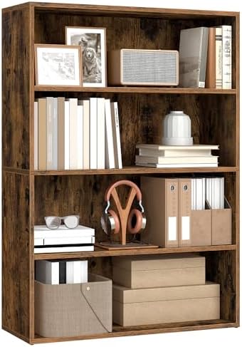 VASAGLE 4-Tier Bookshelf, Storage Organizer, 31.5 x 9.4 x 42.5 Inches by VASAGLEbySONGMICSHOME