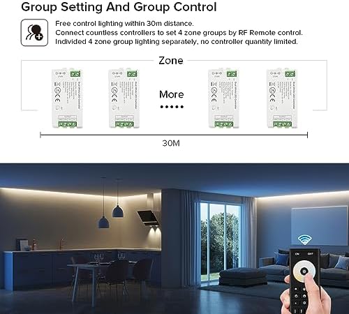 BTF-LIGHTING 2.4GHz Wireless Remote RC02RFB &4PCS C02RF Tuya Controller Kit - Image 3