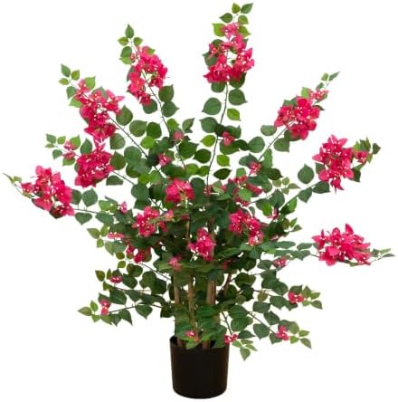 Nearly Natural 42 in Artificial Bougainvillea Tree with Pink Blooms by NearlyNatural