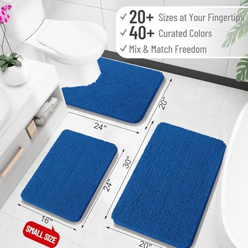 OLANLY Bathroom Runner Rugs 47x20, Extra Soft Absorbent Chenille Bath Rugs - Image 2