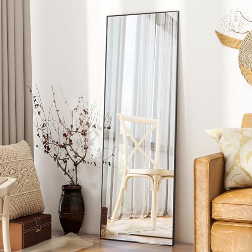 BEAUTYPEAK Full Length Mirror, 59"x16" Floor Mirrors, Black by BEAUTYPEAK