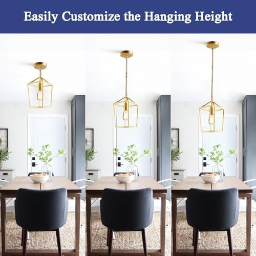 Sheetea 2 Pack Pendant Lights Kitchen Island, Modern Gold Light Fixtures - Image 3