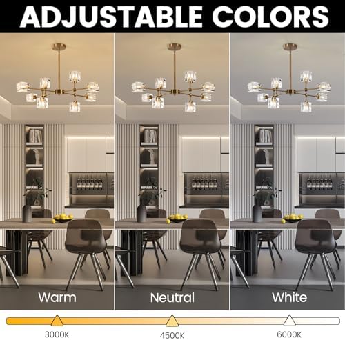 Crystal Sputnik Chandelier with 8-Light Modern Light Fixtures - Image 7