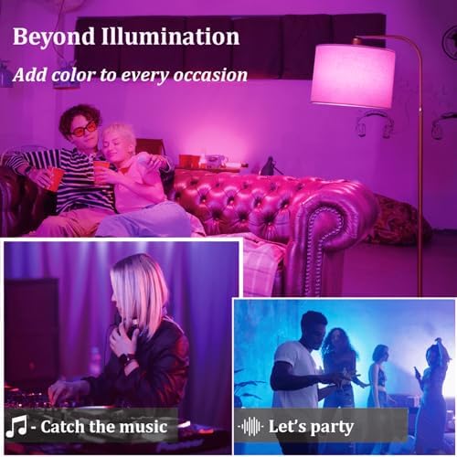 Gold Floor Lamp with Remote Control, 1200 Lumens Adjustable Height Dimmable Arc Floor Lamp for Living Room, Modern Standing Lamp for Bedroom, Office, LED Smart Bulb Included - Image 5
