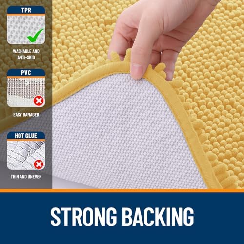 OLANLY Large Bathroom Rugs 47x32, Extra Soft Absorbent Chenille Bath Rugs - Image 6