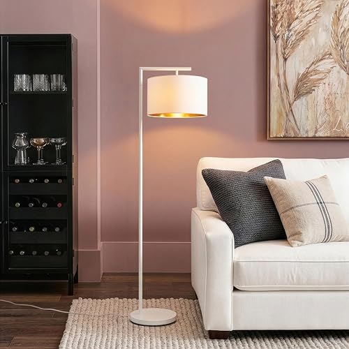 Brightech Montage Modern Floor Lamp - LED Standing Lamp with Adjustable Color Changing Bulbs for Living Rooms & Offices - Tall Corner Bedroom Reading Light for Contemporary Home Decor - Cream and Gold - Image 6