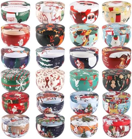 24 Pack Christmas Scented Candles - Natural Soy Wax Advent Candles, Smokeless Clean Burning with Cotton Wick, 2.5oz Mini Jar Candles for Holiday Gifts, Home Decor & Christmas Party Favors - Image 2