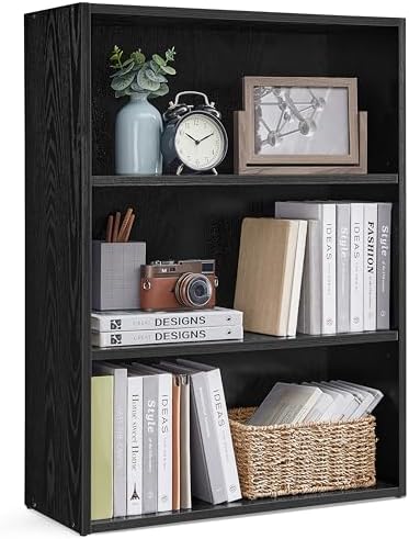 VASAGLE 3-Tier Bookshelf, Storage Organizer, 23.6 x 9.4 x 32 Inches by VASAGLEbySONGMICSHOME