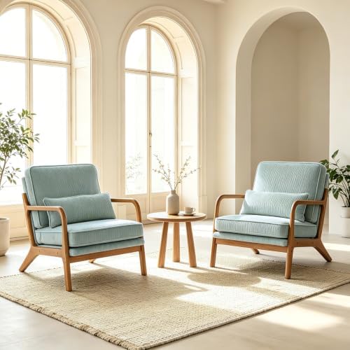 Karl home Mid-Century Modern Accent Reading Chair, Teal - Image 6