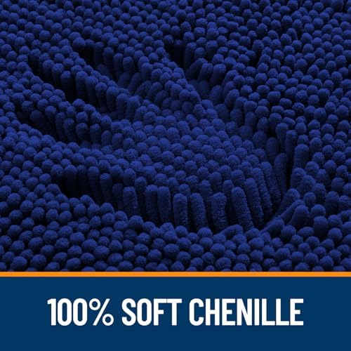 OLANLY Toilet Rugs U-Shaped 24x24, Soft Absorbent Chenille Contour Rugs - Image 3