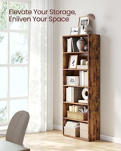 VASAGLE 6-Tier Bookshelf, Storage Organizer, 23.6 x 9.5 x 63.2 Inches - Image 4