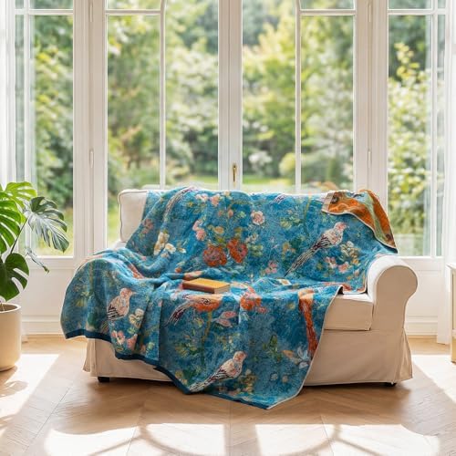 LUTBM Boho Throw Blanket for Bed 60"x80", All Season Cotton Couch Blankets - Image 5