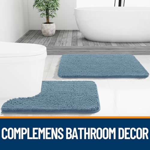 OLANLY Large Bathroom Rugs 50x30, Extra Soft Absorbent Chenille Bath Rugs - Image 7