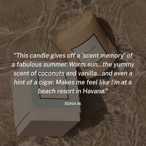 Hotel Lobby Island Candle – Luxury Hand-Poured 9.75oz 100% Soy Wax with Coconut, Vanilla, Rum, Jasmine, and Sandalwood – Paraffin-Free, Infused with Essential Oils, 65-Hour Clean Non-Toxic Burn - Image 5