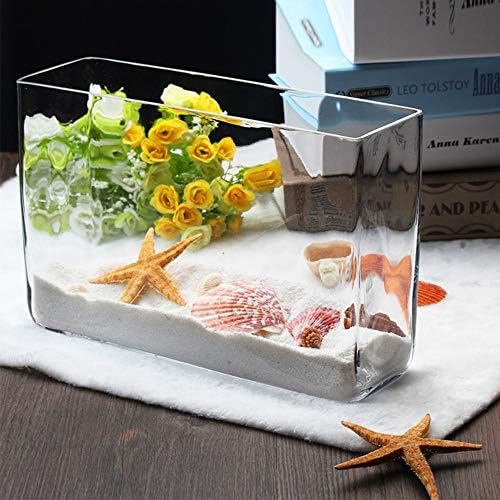 WGV Long Rectangle Block Vase Bulk, Width 3", Length 10", Height 7", Clear Glass Floral Container Wedding Party Event Home Office Decor, 6 Pieces - Image 5