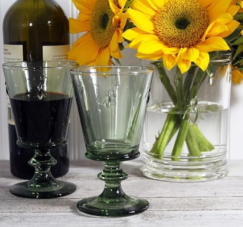 La Rochere Napoleon Bee Green Stemmed Wine Glasses Set of 6 – Vintage French Glassware with Stable Base – Elegant, Durable Glasses for Confident Hosting and European-Style Tables (8 oz) - Image 4