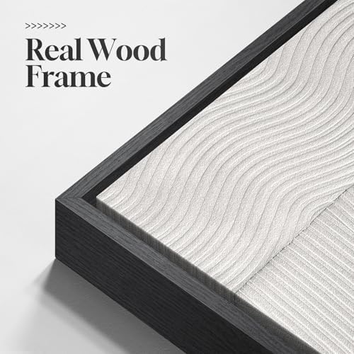Framed Black and White Abstract Wall Art for Living Room, 3 Piece 24x36 In - Image 5