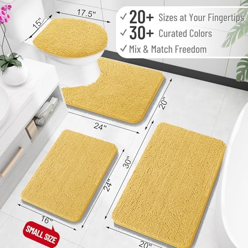 OLANLY Bathroom Rugs 30x20, Extra Soft Absorbent Chenille Bath Rugs - Image 2