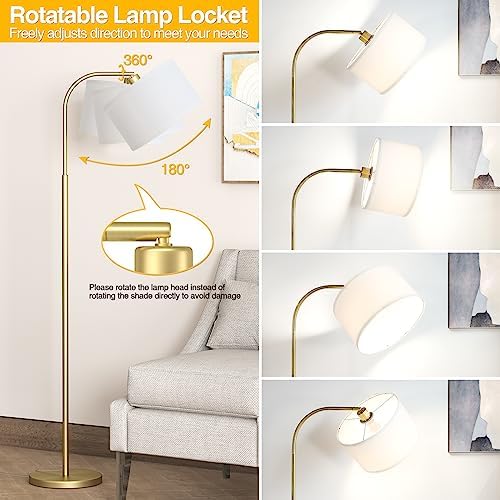 Gold Floor Lamp, Arc Floor Lamps for Living Room - Image 3