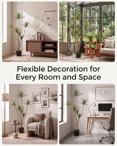 6FT Artificial Dracaena Plant Faux Tree with Detachable Branches - Image 6