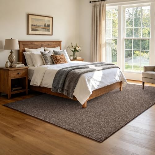 5x7 Coffee/White Area Rug Washable Non-Slip Soft for Living Room Bedroom - Image 2