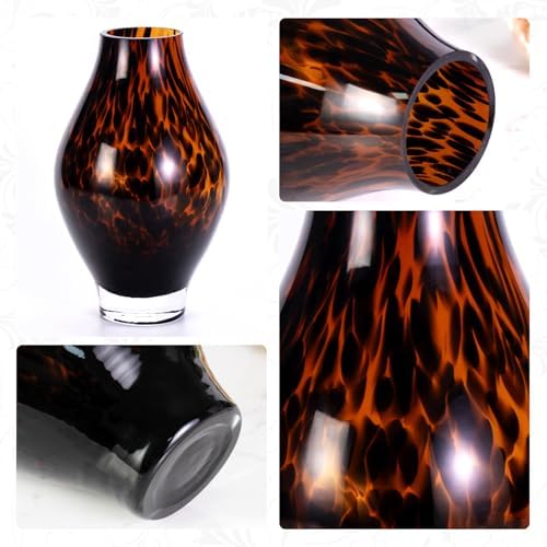 KAMMAK Glass Vase,Colored Hand Blown Decorative Vase - Image 4