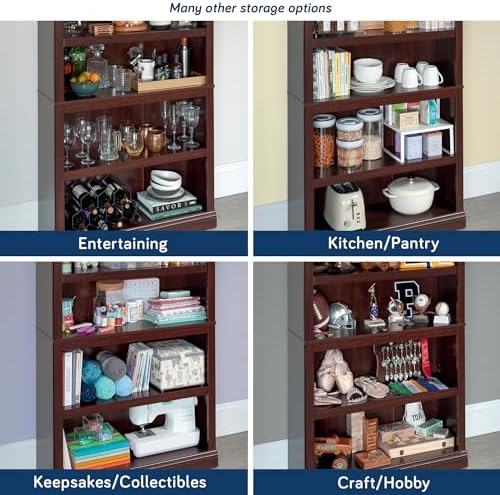 Sauder Miscellaneous Storage 5-Shelf Bookcase/ Book shelf, Select Cherry finish - Image 6