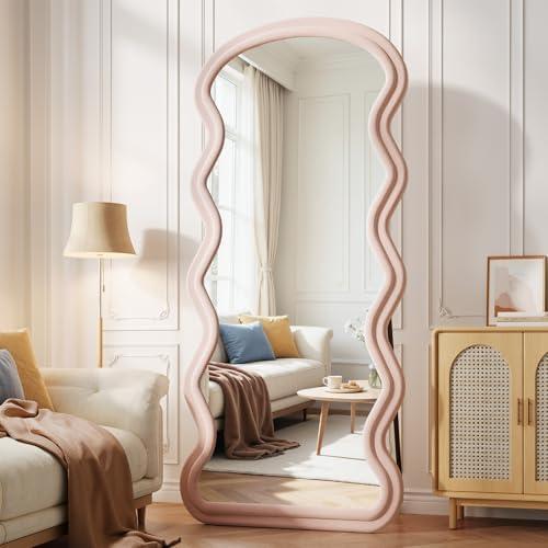 Koonmi 71“x32” Wavy Mirror Full Length, Flannel Full Body Mirror - Image 7