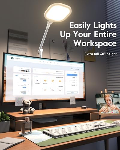 LitONES Tall LED Desk Lamps Home Office, Edge-Lit Eye-Care, 50 Light Modes - Image 5